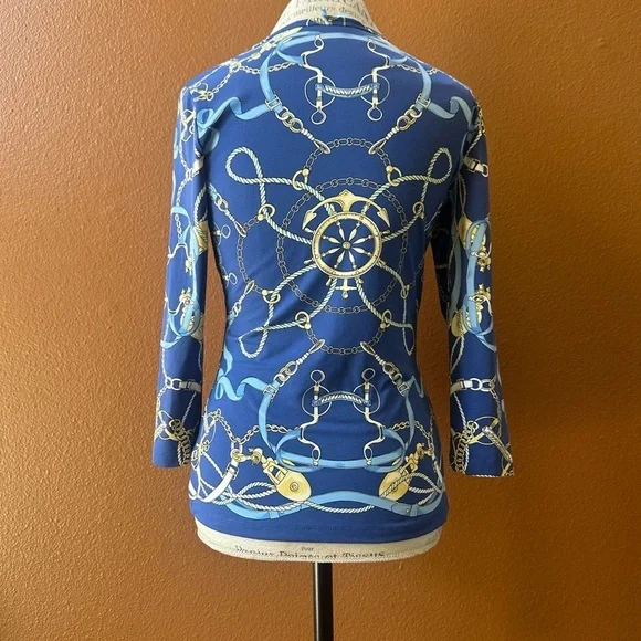J.McLaughlin Nautical Theme Catalina Cloth Top Small Excellent Condition! - Picture 4 of 6